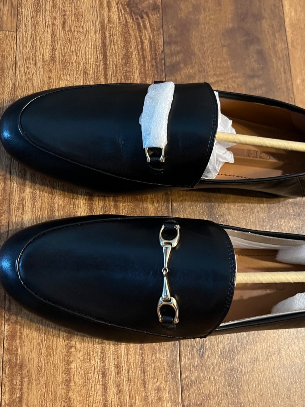 Coach Haley Leather Loafers Black Horsebit Flats Women’s 9.5 New - Picture 6 of 9